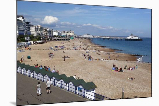 Beach and Pier, Eastbourne, East Sussex, England, United Kingdom, Europe-Stuart Black-Mounted Photographic Print