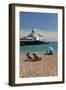 Beach and Pier, Eastbourne, East Sussex, England, United Kingdom, Europe-Stuart Black-Framed Photographic Print