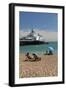 Beach and Pier, Eastbourne, East Sussex, England, United Kingdom, Europe-Stuart Black-Framed Photographic Print