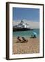 Beach and Pier, Eastbourne, East Sussex, England, United Kingdom, Europe-Stuart Black-Framed Photographic Print