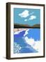 Beach and Pine Forest-Hiroyuki Izutsu-Framed Giclee Print