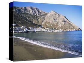 Beach and Port of Kamares, Island of Sifnos, Cyclades, Greece-Richard Ashworth-Stretched Canvas