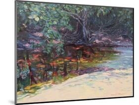 Beach and Rain Forest, Cape Tribulation, Northern Queensland, Australia-Robert Tyndall-Mounted Giclee Print