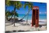 Beach and Red Telephone Box-Frank Fell-Mounted Photographic Print