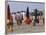 Beach and Rolled up Umbrellas, Deauville, Basse Normandie (Normandy), France-Guy Thouvenin-Framed Photographic Print