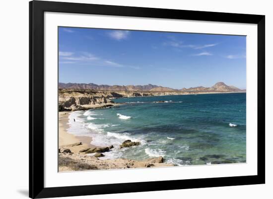 Beach and sea, Cabo Pulmo, UNESCO World Heritage Site, Baja California, Mexico, North America-Peter Groenendijk-Framed Photographic Print