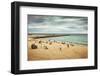 Beach and Sea during Cloudy Dark Summer Day - Stormy Weather Marine Landscape-Pinkyone-Framed Photographic Print