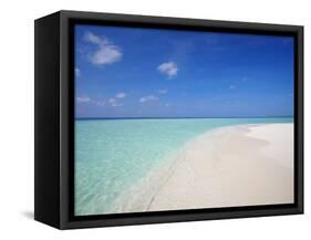 Beach and Sea, Maldives, Indian Ocean, Asia-Sakis Papadopoulos-Framed Stretched Canvas
