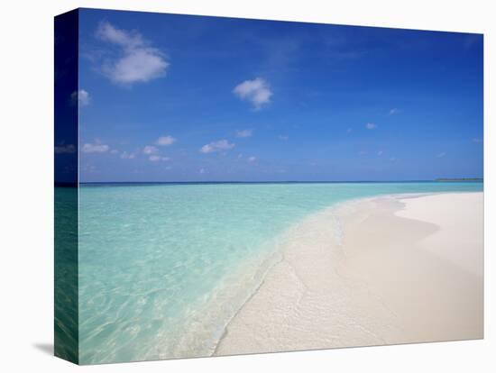 Beach and Sea, Maldives, Indian Ocean, Asia-Sakis Papadopoulos-Stretched Canvas