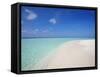 Beach and Sea, Maldives, Indian Ocean, Asia-Sakis Papadopoulos-Framed Stretched Canvas