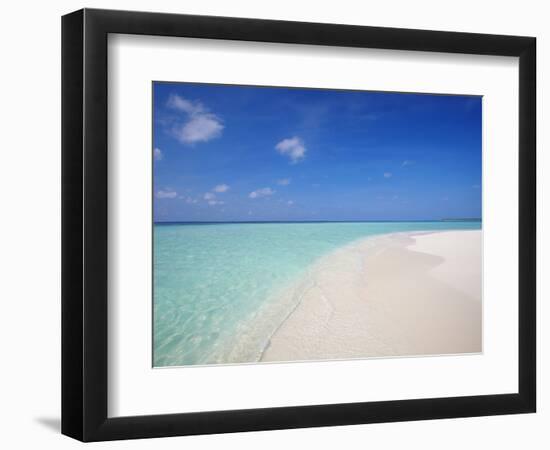 Beach and Sea, Maldives, Indian Ocean, Asia-Sakis Papadopoulos-Framed Photographic Print