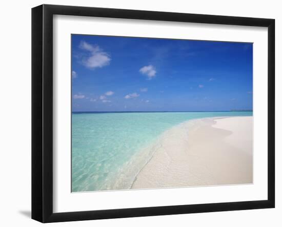 Beach and Sea, Maldives, Indian Ocean, Asia-Sakis Papadopoulos-Framed Photographic Print