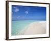 Beach and Sea, Maldives, Indian Ocean, Asia-Sakis Papadopoulos-Framed Photographic Print