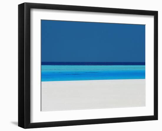 Beach and Sea, Maldives, Indian Ocean-Sakis Papadopoulos-Framed Photographic Print