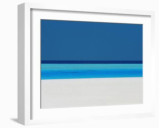 Beach and Sea, Maldives, Indian Ocean-Sakis Papadopoulos-Framed Photographic Print