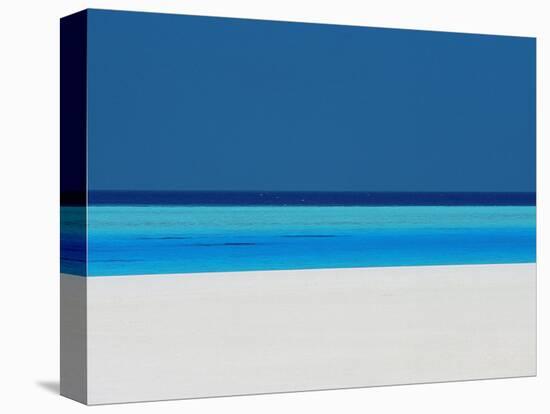 Beach and Sea, Maldives, Indian Ocean-Sakis Papadopoulos-Stretched Canvas