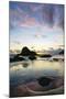 Beach and sea stacks at sunset, Indian Beach, Ecola State Park, Oregon-Adam Jones-Mounted Photographic Print