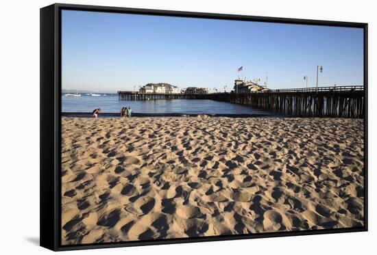 Beach and Stearns Wharf-Stuart-Framed Stretched Canvas