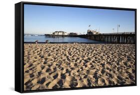 Beach and Stearns Wharf-Stuart-Framed Stretched Canvas