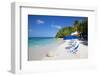 Beach and Sunshades, Long Bay, Antigua, Leeward Islands, West Indies, Caribbean, Central America-Frank Fell-Framed Photographic Print