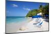 Beach and Sunshades, Long Bay, Antigua, Leeward Islands, West Indies, Caribbean, Central America-Frank Fell-Mounted Photographic Print