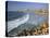 Beach and Tel Aviv from Jaffo Old Port, Israel-Michele Falzone-Stretched Canvas