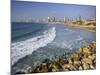 Beach and Tel Aviv from Jaffo Old Port, Israel-Michele Falzone-Mounted Photographic Print