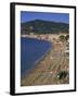 Beach and Town, Alassio, Italian Riviera, Liguria, Italy, Europe-Gavin Hellier-Framed Photographic Print