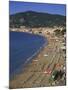 Beach and Town, Alassio, Italian Riviera, Liguria, Italy, Europe-Gavin Hellier-Mounted Photographic Print