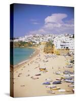 Beach and Town, Albufeira, Algarve, Portugal, Europe-Gavin Hellier-Stretched Canvas