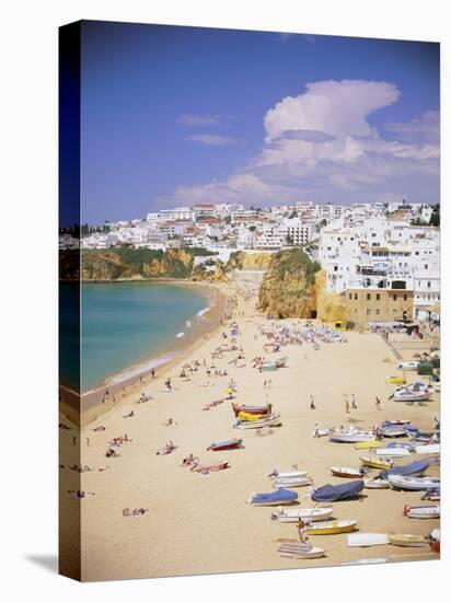 Beach and Town, Albufeira, Algarve, Portugal, Europe-Gavin Hellier-Stretched Canvas