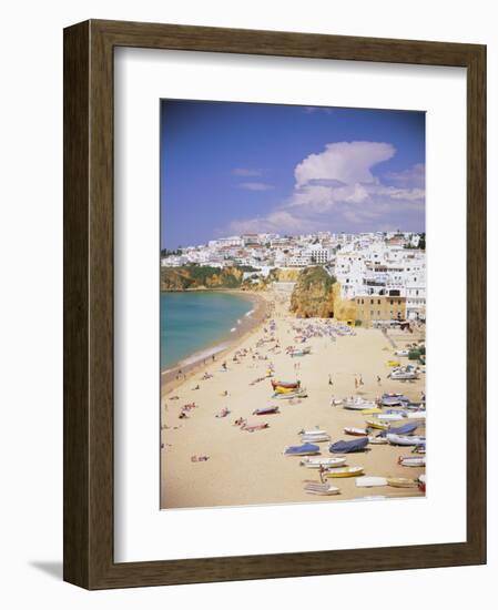 Beach and Town, Albufeira, Algarve, Portugal, Europe-Gavin Hellier-Framed Photographic Print