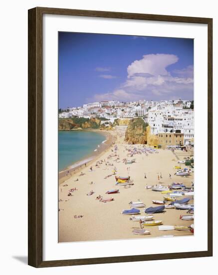 Beach and Town, Albufeira, Algarve, Portugal, Europe-Gavin Hellier-Framed Photographic Print
