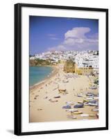 Beach and Town, Albufeira, Algarve, Portugal, Europe-Gavin Hellier-Framed Photographic Print