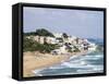 Beach and Town of Marinella Di Selinunte, Sicily, Italy, Mediterranean, Europe-Jean Brooks-Framed Stretched Canvas