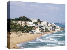 Beach and Town of Marinella Di Selinunte, Sicily, Italy, Mediterranean, Europe-Jean Brooks-Stretched Canvas