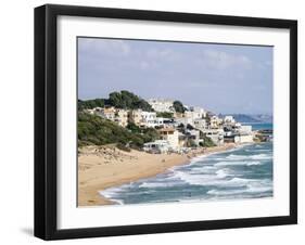 Beach and Town of Marinella Di Selinunte, Sicily, Italy, Mediterranean, Europe-Jean Brooks-Framed Photographic Print