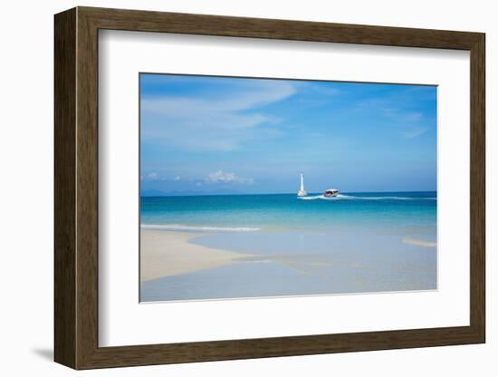 Beach and Tropical Sea-Ronnachai-Framed Photographic Print