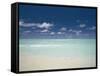 Beach and Turquoise Lagoon, Maldives, Indian Ocean-Papadopoulos Sakis-Framed Stretched Canvas