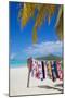 Beach and Vendor's Stall-Frank Fell-Mounted Photographic Print