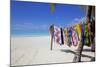 Beach and Vendor's Stall-Frank Fell-Mounted Photographic Print