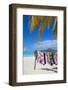 Beach and Vendor's Stall-Frank Fell-Framed Photographic Print