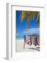 Beach and Vendor's Stall-Frank Fell-Framed Photographic Print