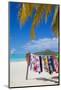 Beach and Vendor's Stall-Frank Fell-Mounted Photographic Print