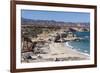 Beach and whale watch tower, Cabo Pulmo, UNESCO World Heritage Site, Baja California, Mexico, North-Peter Groenendijk-Framed Photographic Print