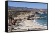 Beach and whale watch tower, Cabo Pulmo, UNESCO World Heritage Site, Baja California, Mexico, North-Peter Groenendijk-Framed Stretched Canvas