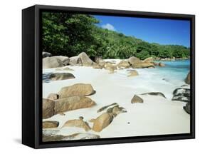 Beach, Anse Lazio, Praslin Island, Seychelles, Indian Ocean, Africa-Lee Frost-Framed Stretched Canvas