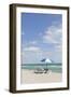 Beach Area at the '44 St', Dumbrella and Loungers, Atlantic Ocean, Miami South Beach, Florida, Usa-Axel Schmies-Framed Photographic Print