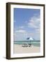 Beach Area at the '44 St', Dumbrella and Loungers, Atlantic Ocean, Miami South Beach, Florida, Usa-Axel Schmies-Framed Premium Photographic Print