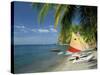 Beach at Anse Chastenet, St. Lucia, Windward Islands, West Indies, Caribbean, Central America-John Miller-Stretched Canvas